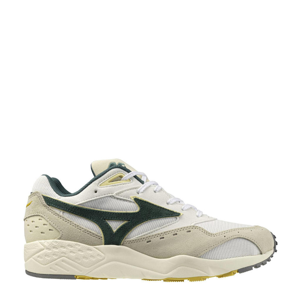 Ecru, groen en zandkleurige unisex Mizuno S.L. Contender sneakers van mesh-suède/voering: mesh/voetbed: eva met veters