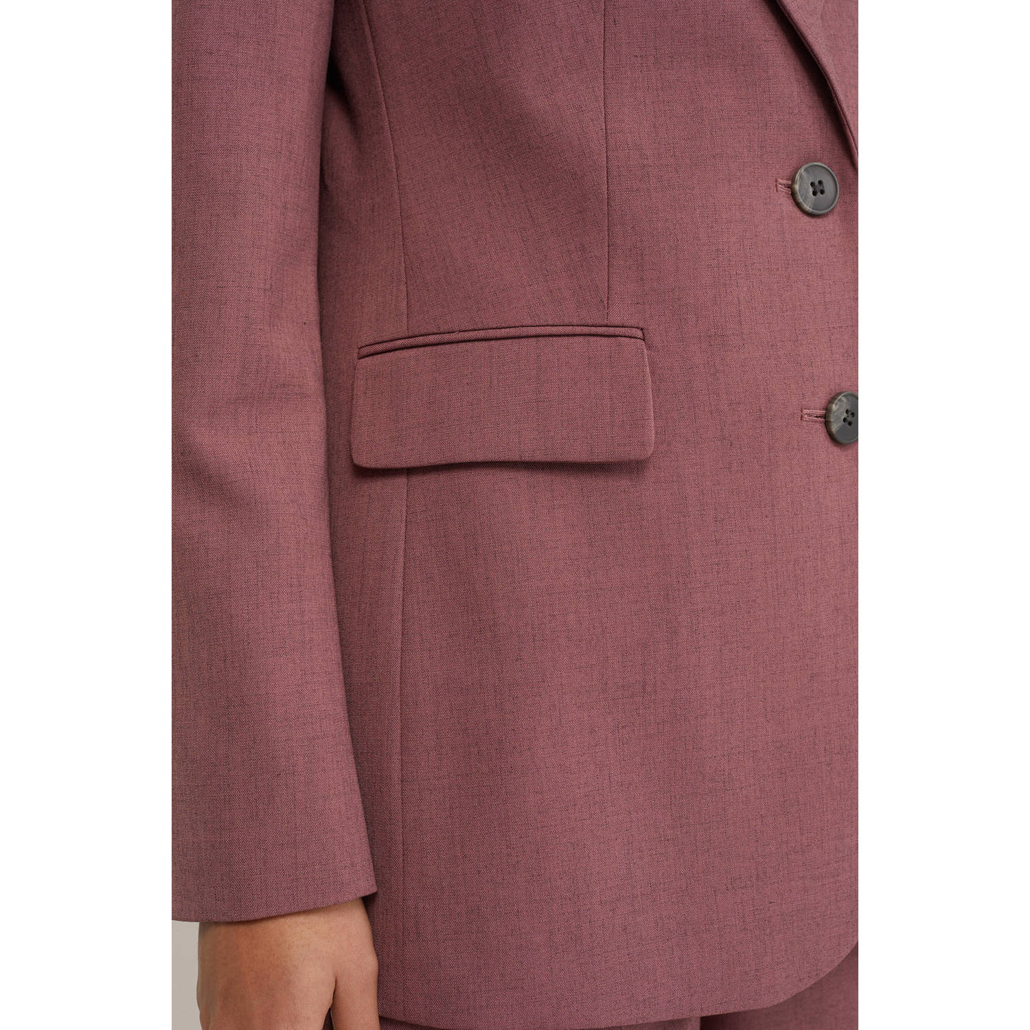 WE Fashion regular blazer donkerrood