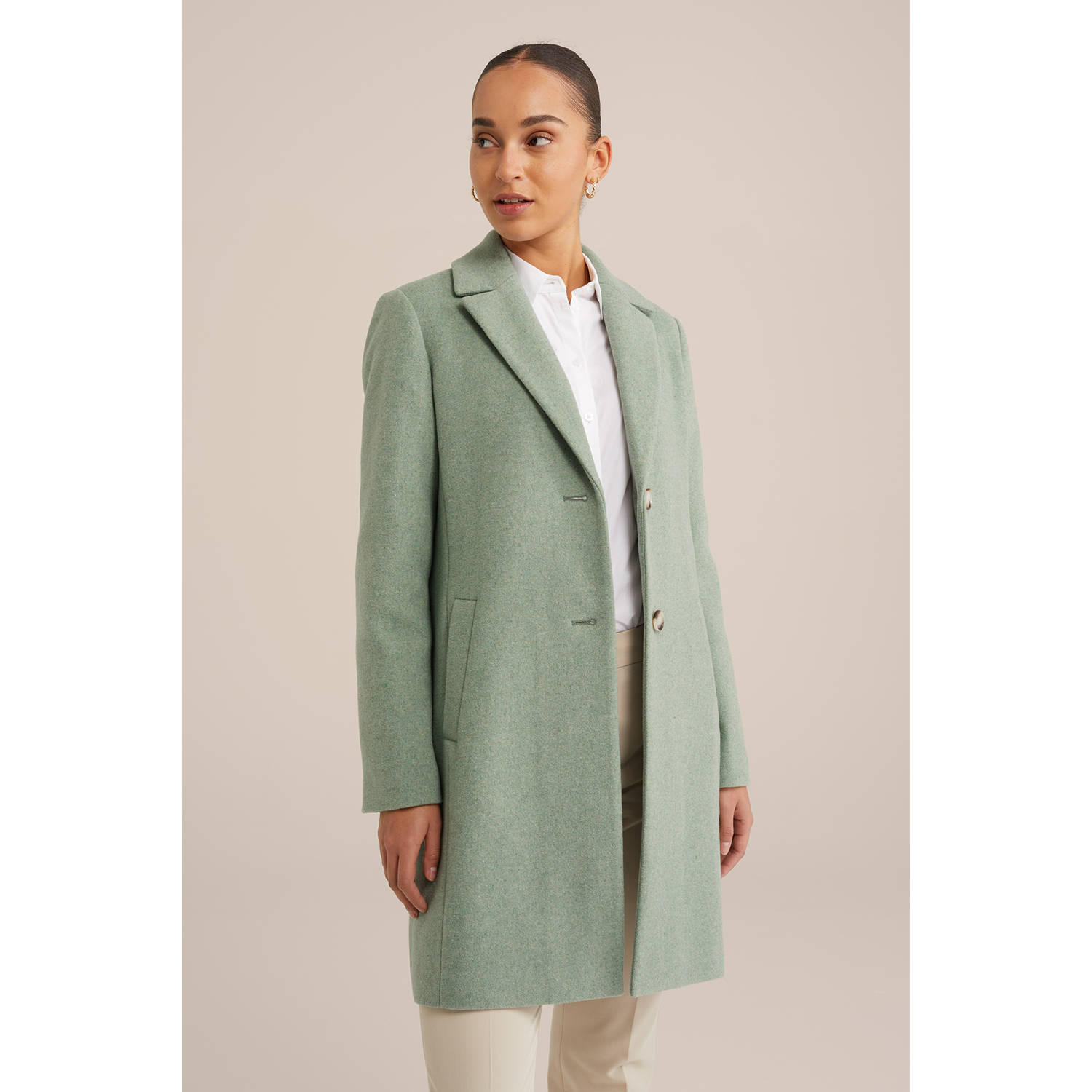 WE Fashion manteljas mintgroen