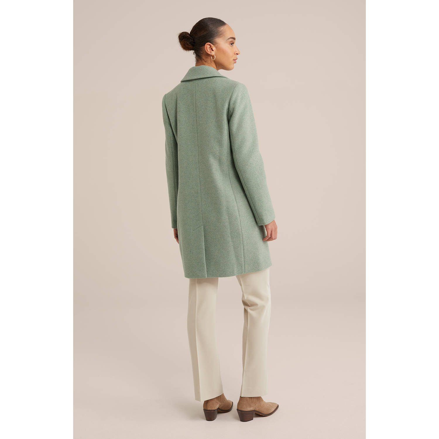 WE Fashion manteljas mintgroen