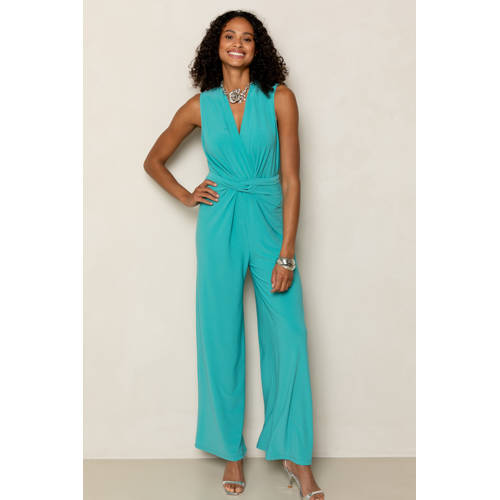 Freebird aansluitend jumpsuit turquoise afbeelding