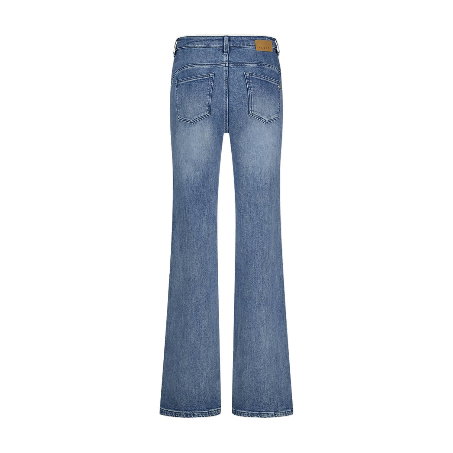 Florez high waist flared jeans medium blue denim