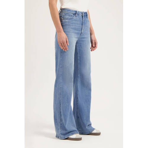 Florez high waist flared jeans medium blue denim afbeelding