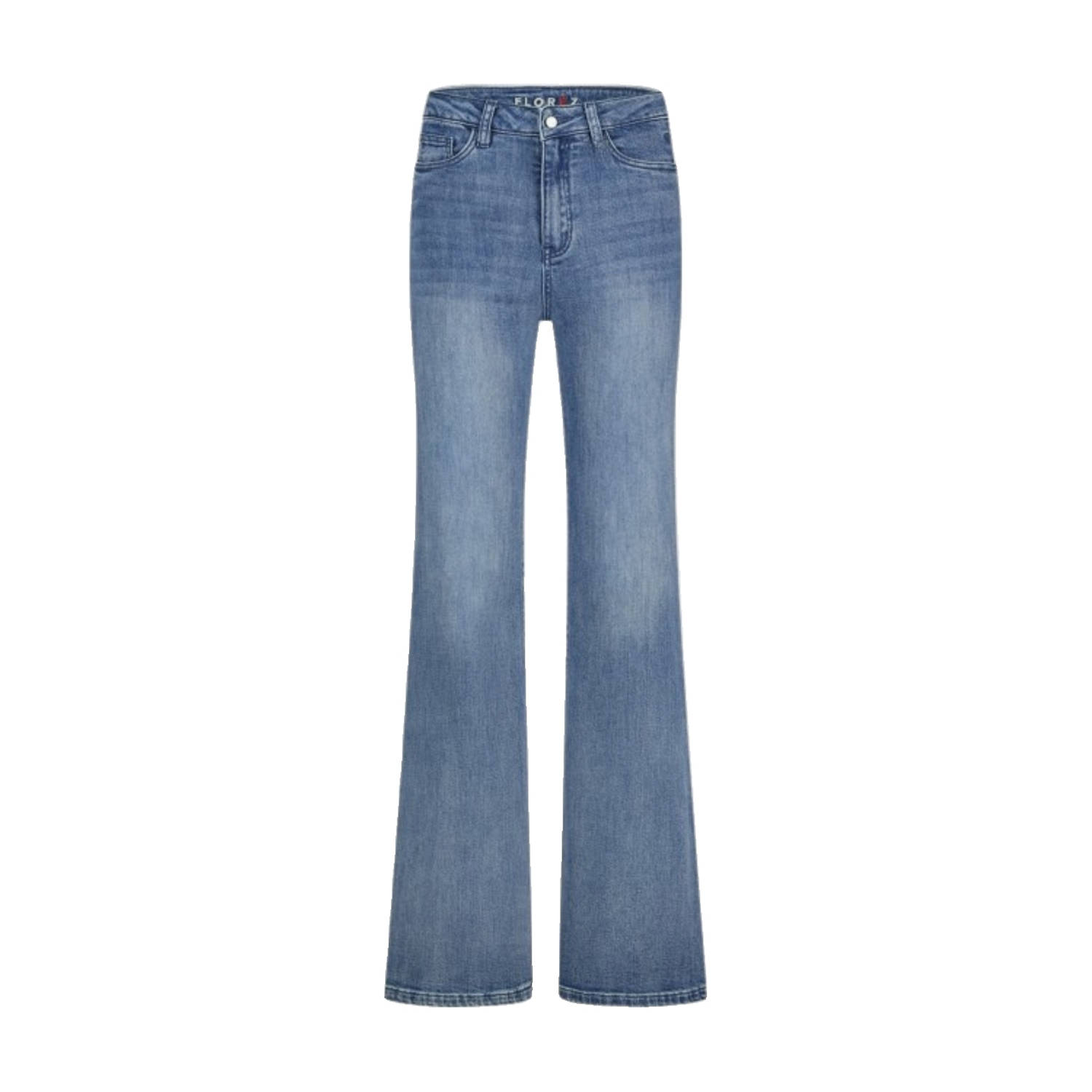 Florez high waist flared jeans medium blue denim