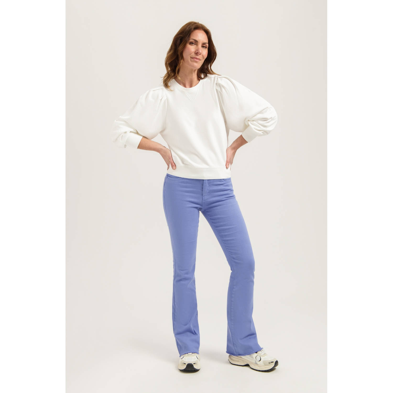 Florez flared jeans blauw