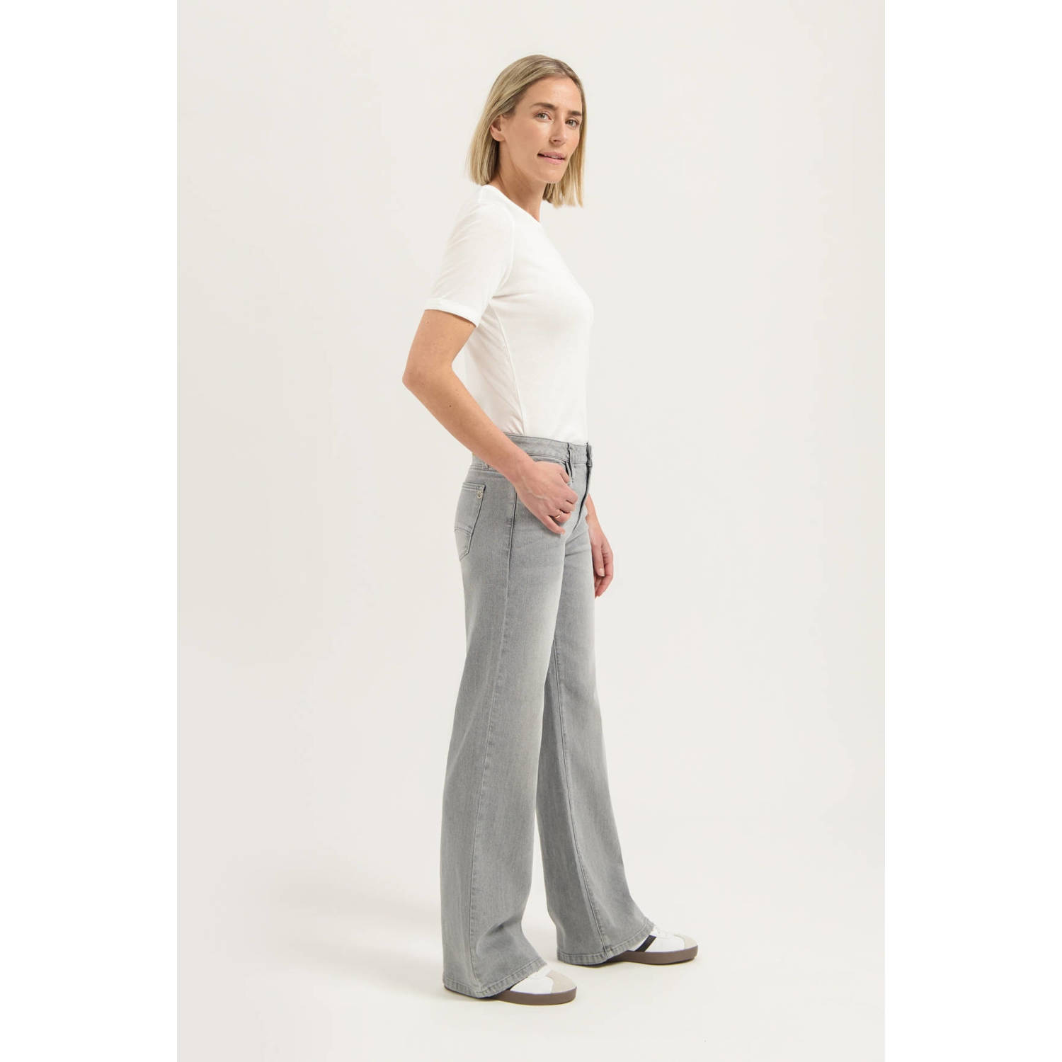 Florez high waist grey denim