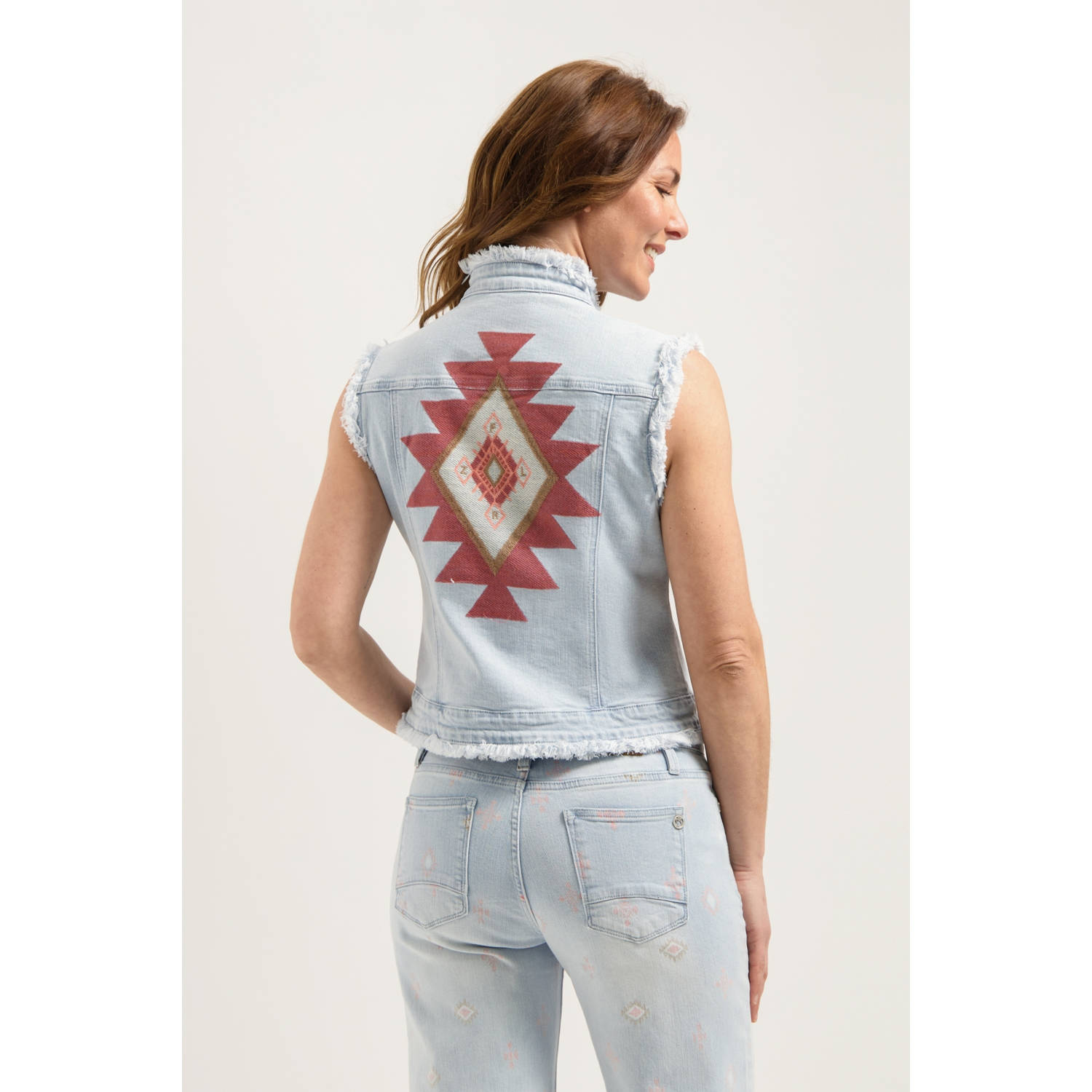 Florez denim bodywarmer blauw
