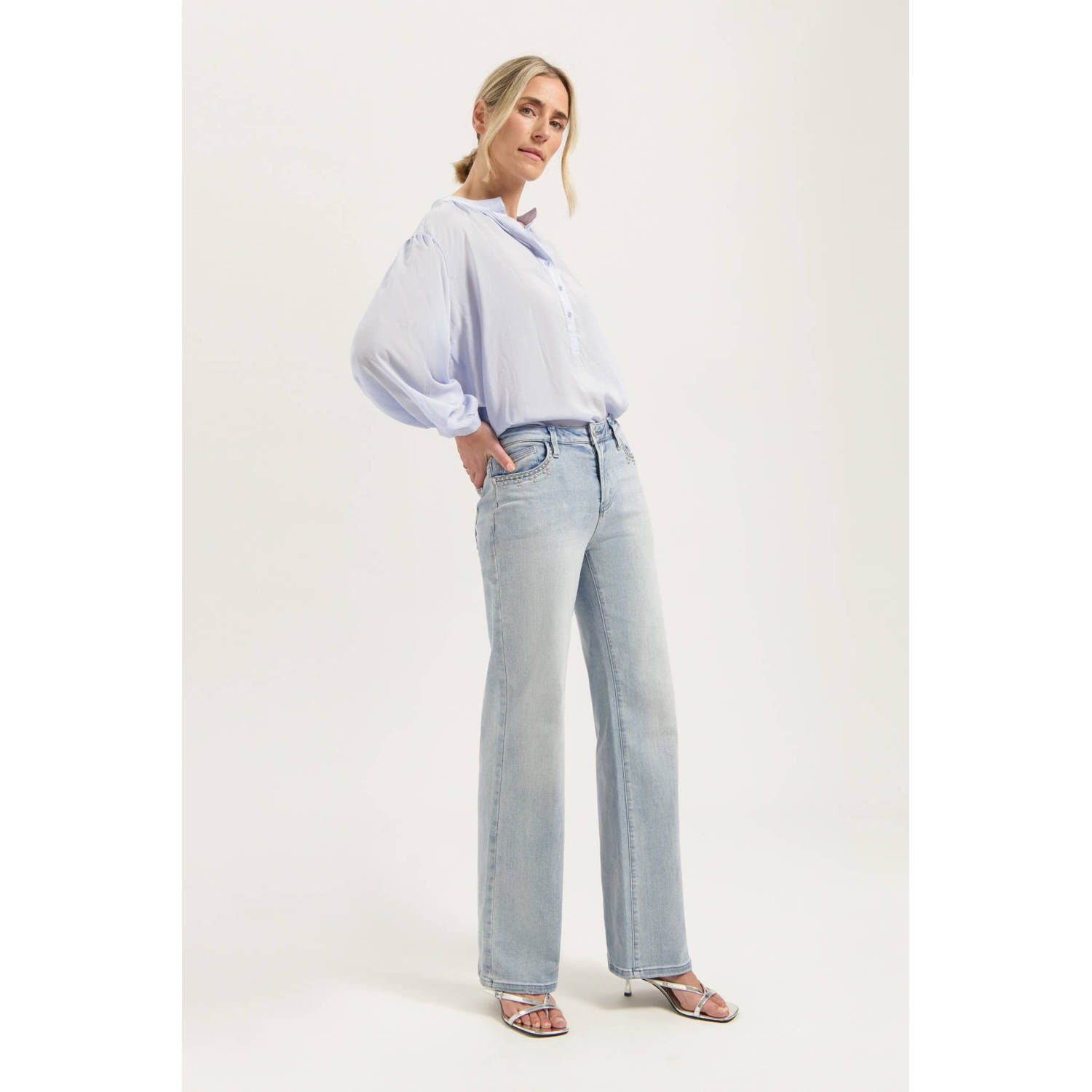 Florez waist light blue denim