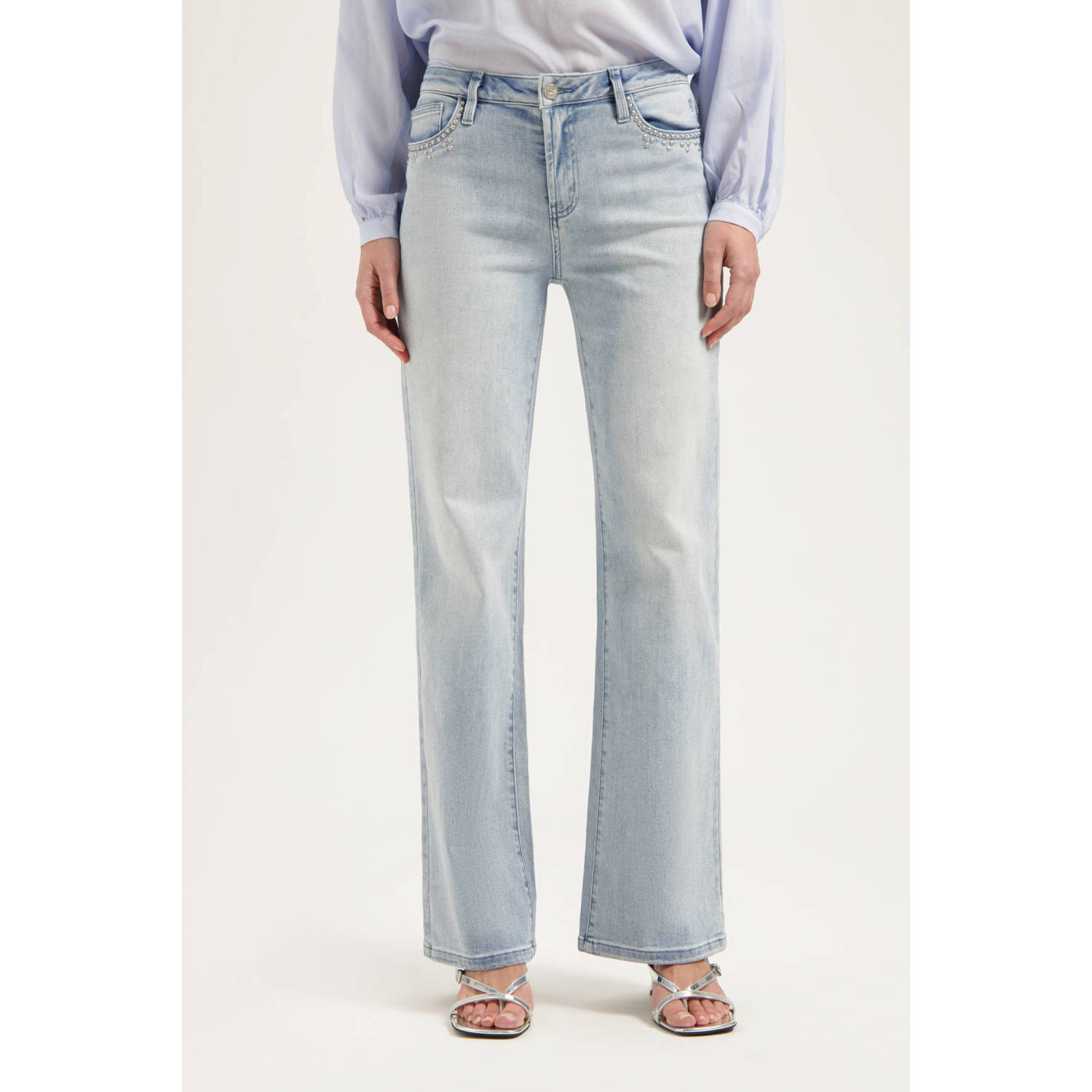 Florez waist light blue denim