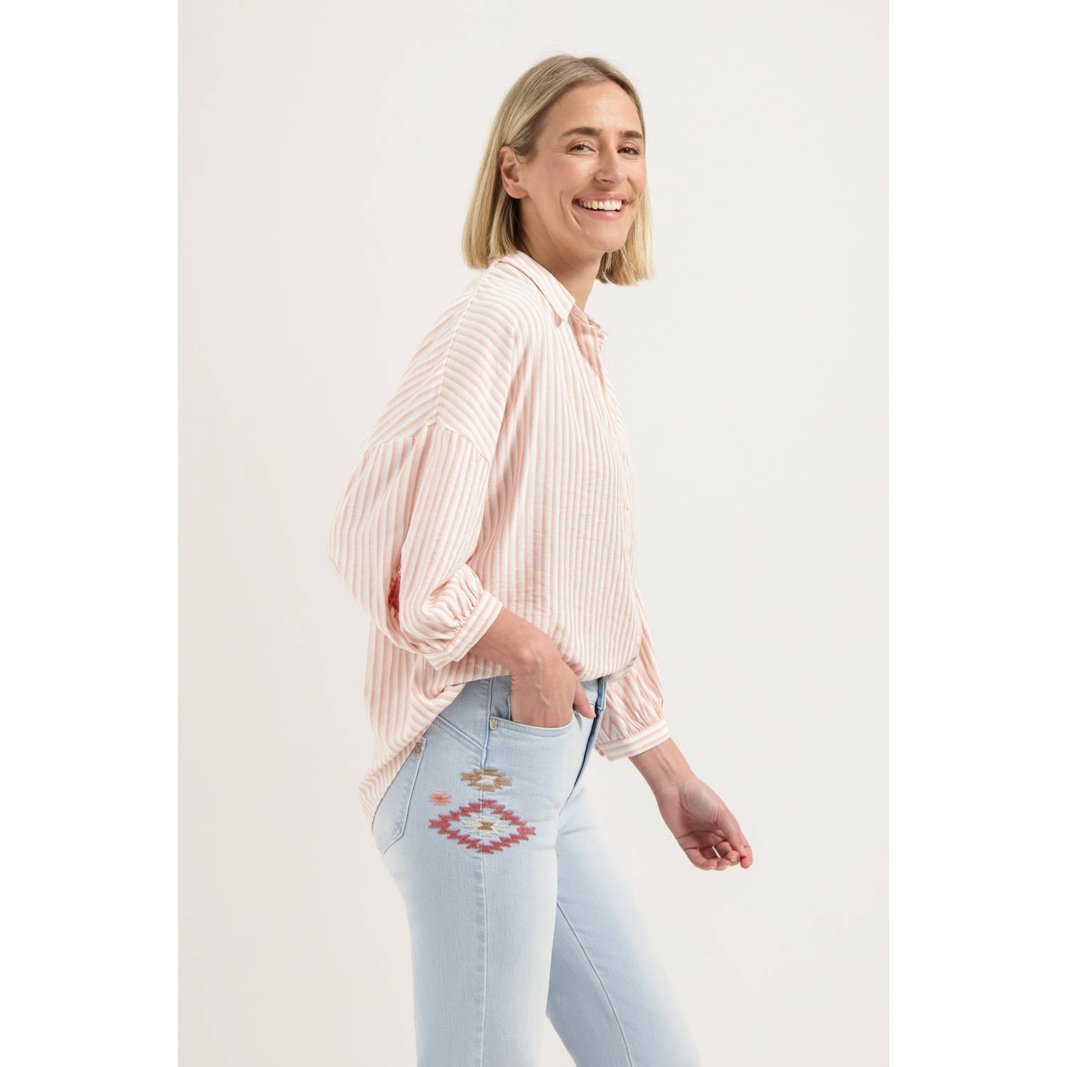 Florez blouse oranje