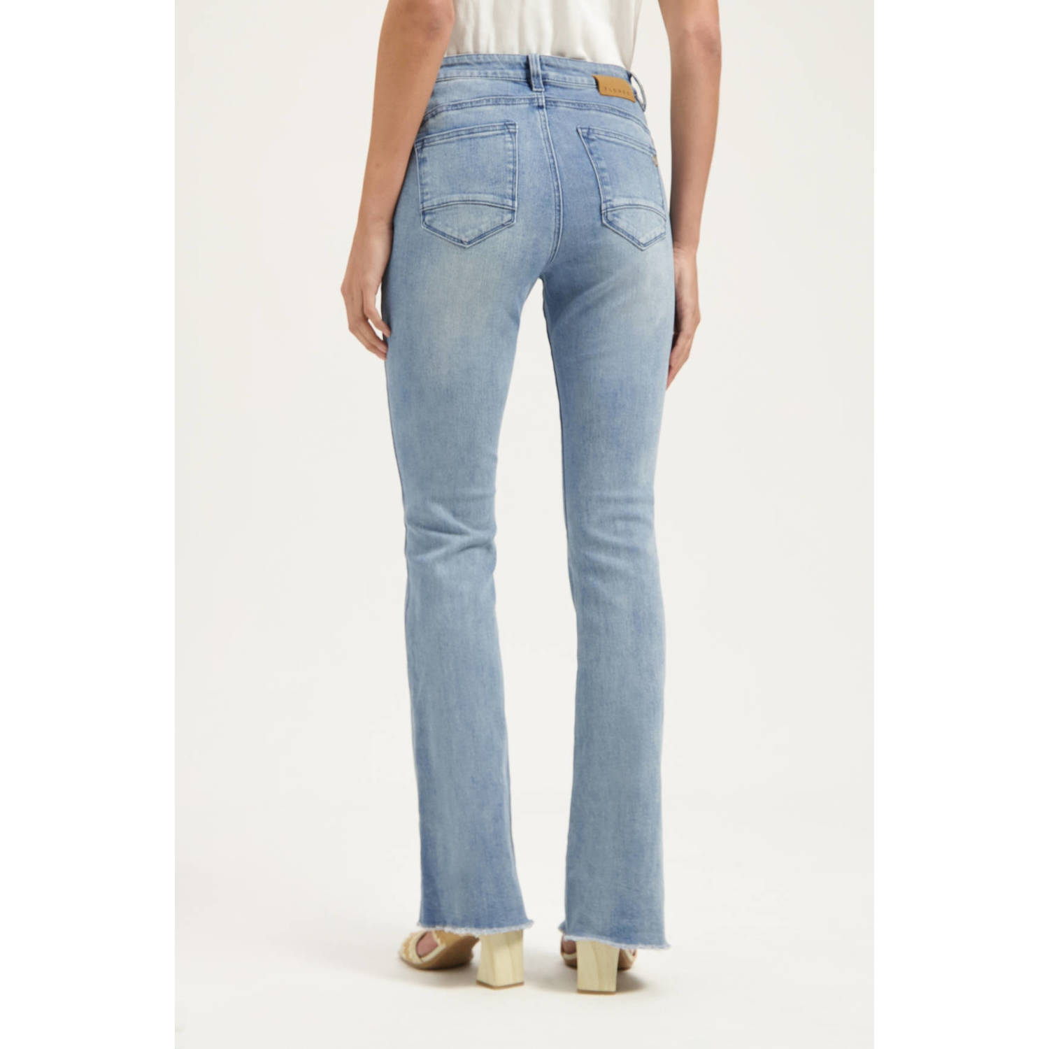 Florez high waist flared jeans light blue denim