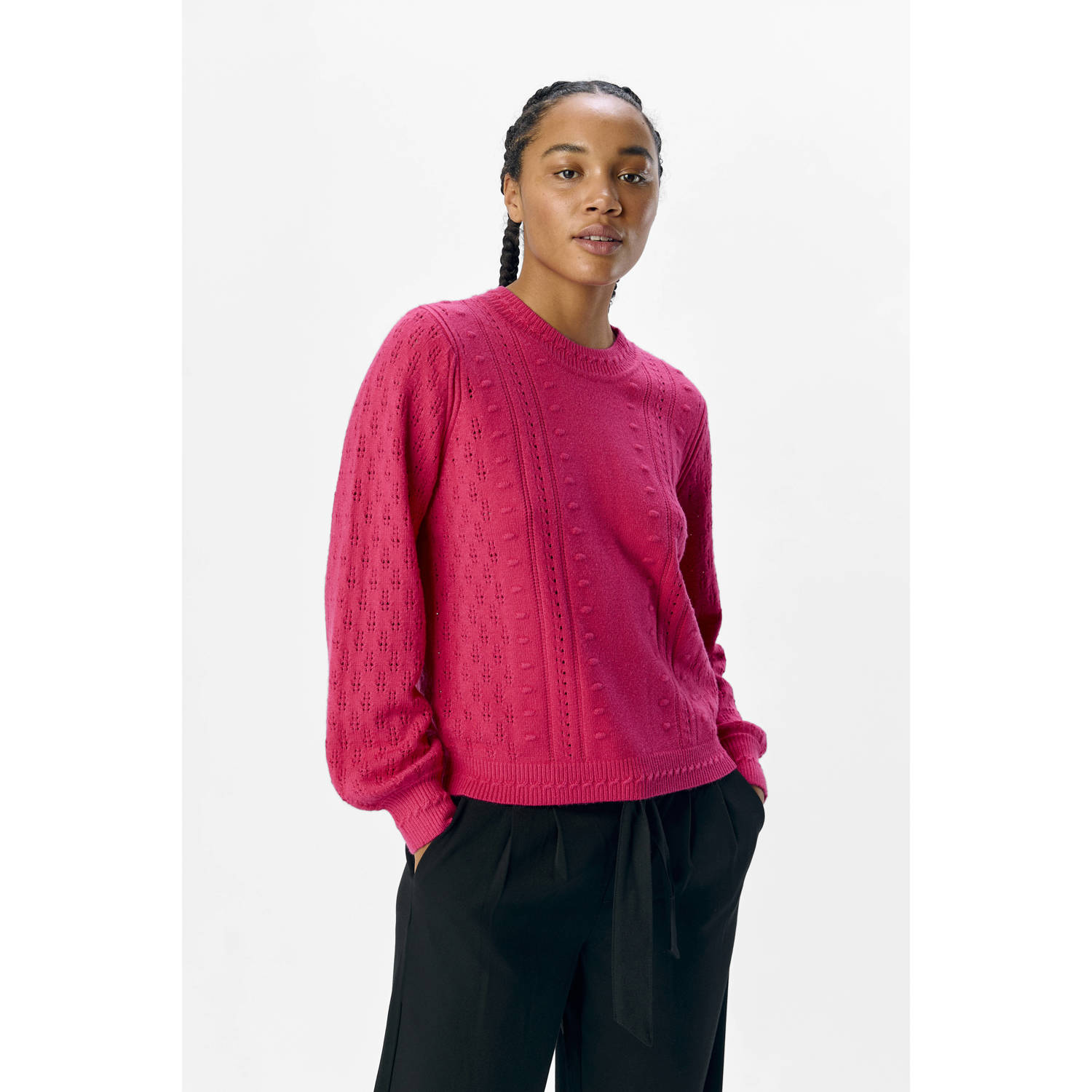 OBJECT gebreide trui roze