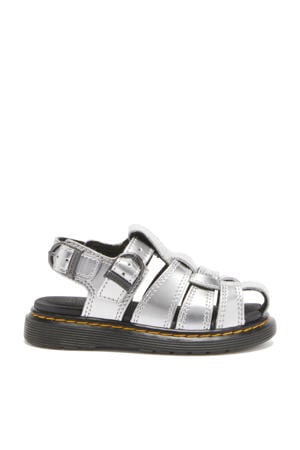 Caarys T leren sandalen Silver Metallic Patent Lamper
