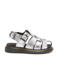 Dr. Martens Caarys T leren sandalen Silver Metallic Patent Lamper kleuter