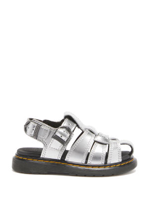 Caarys T leren sandalen Silver Metallic Patent Lamper