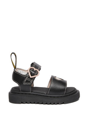 Marlowe Hearts T  leren sandalen Black + Powder Pink T Lamper
