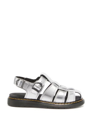 Caarys J leren sandalen Silver Metallic Patent Lamper
