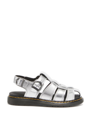 Caarys J leren sandalen Silver Metallic Patent Lamper