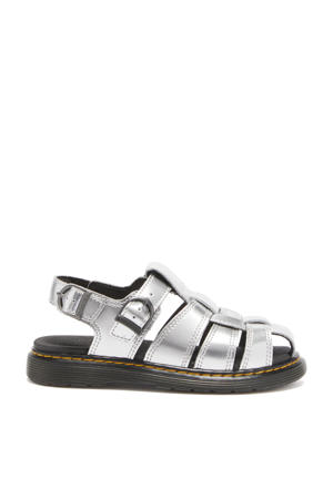 Caarys J leren sandalen Silver Metallic Patent Lamper