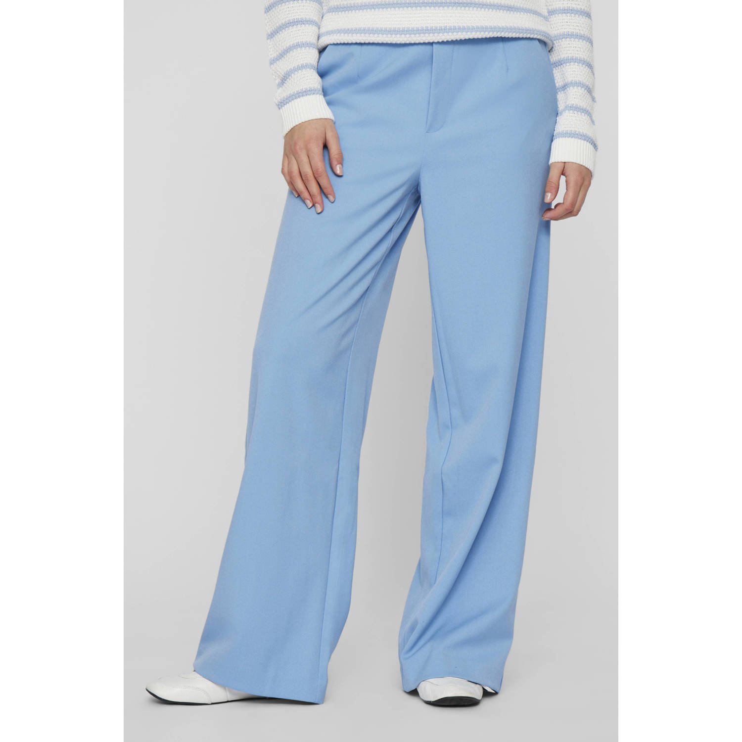 VILA wide leg high waist casual broek