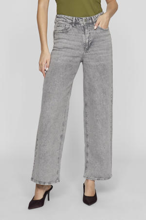 high waist wide leg jeans grey