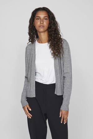 gebreid vest grijs melange