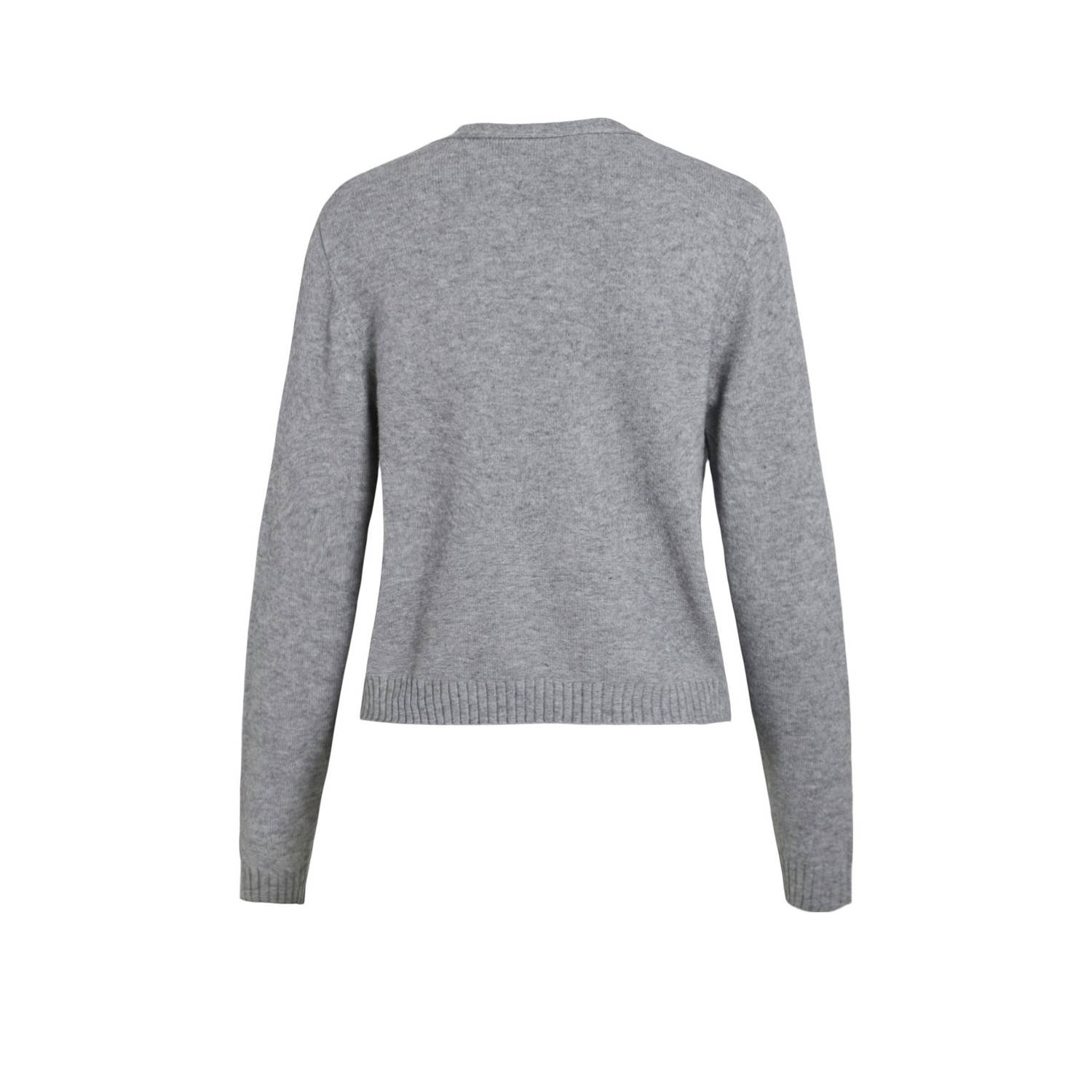VILA gebreid vest grijs melange