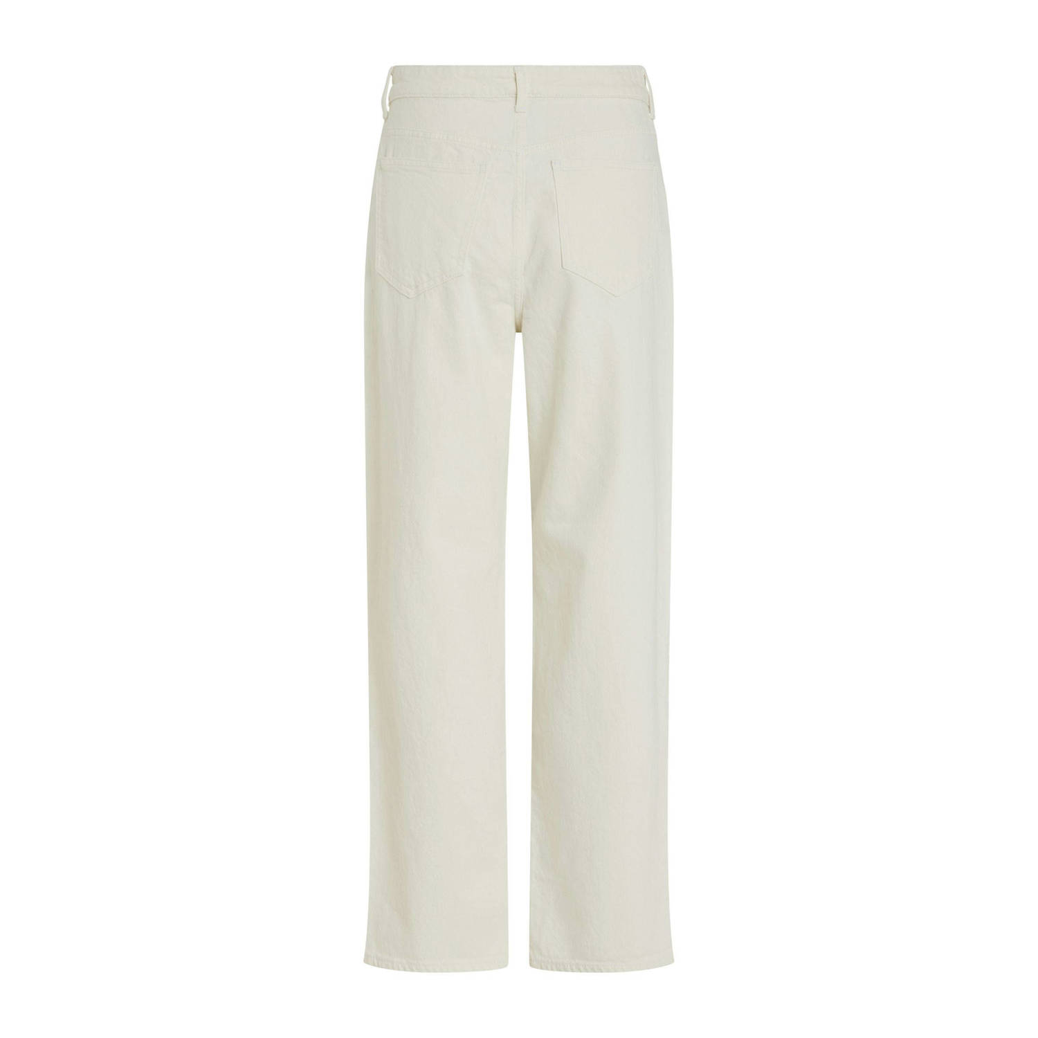 VILA high waist straight fit jeans ecru