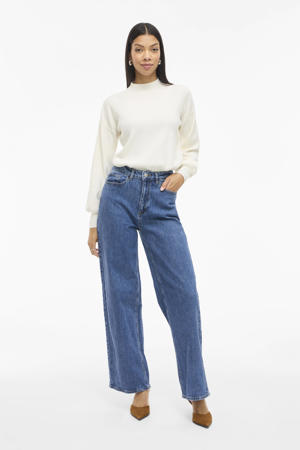 high waist wide leg jeans medium blue
