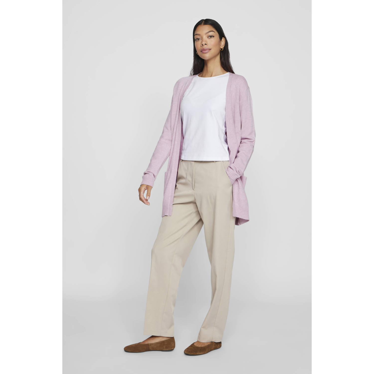 VILA gebreid vest lila