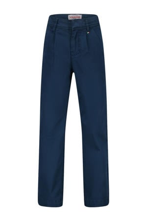 straight casual broek donkerblauw