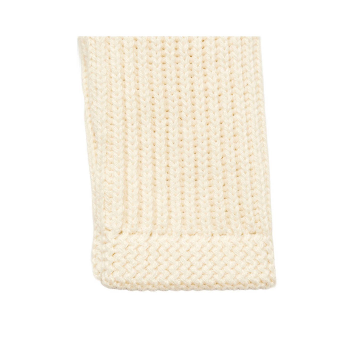 Mango vest ecru rib gebreid