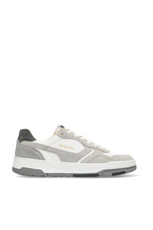 Coppa  leren sneakers grijs/wit