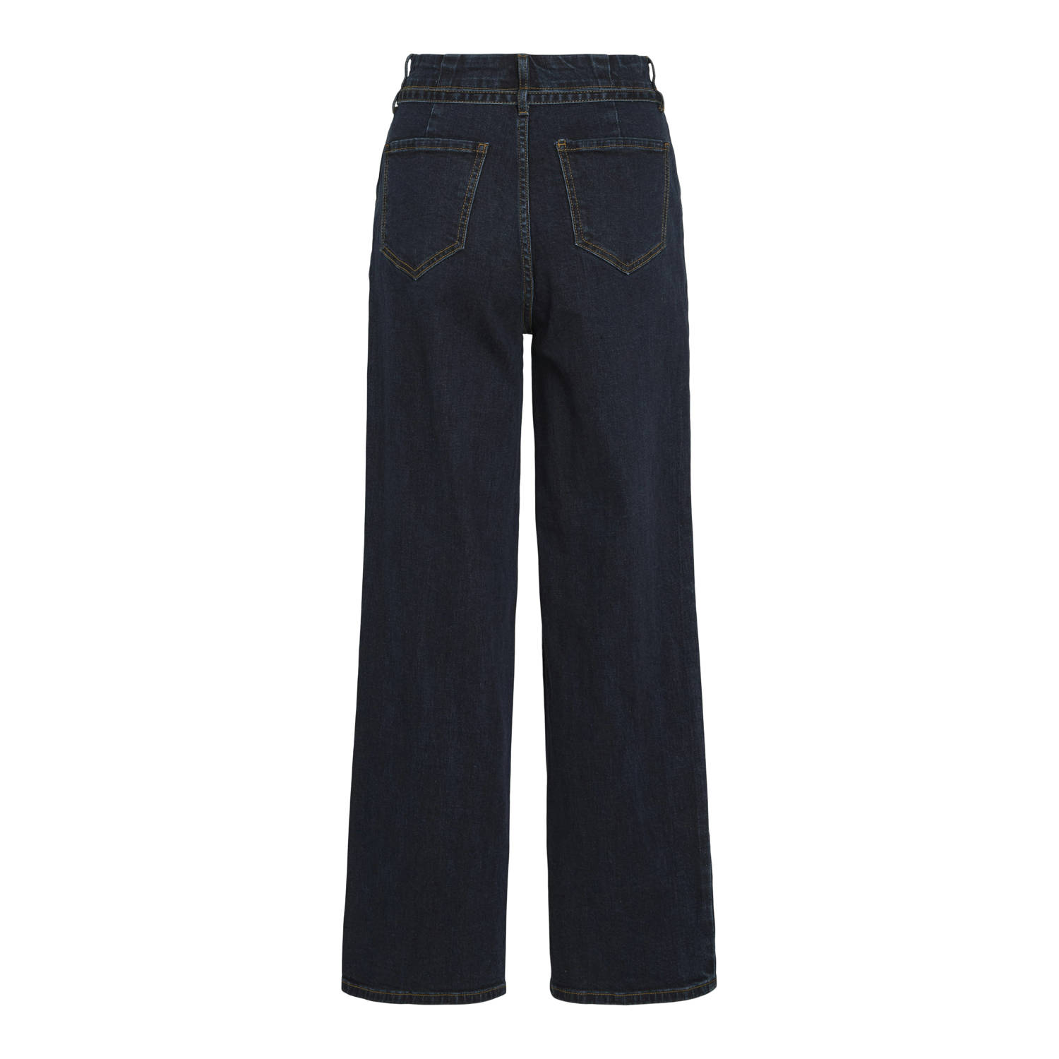 VILA high waist wide leg jeans dark blue denim