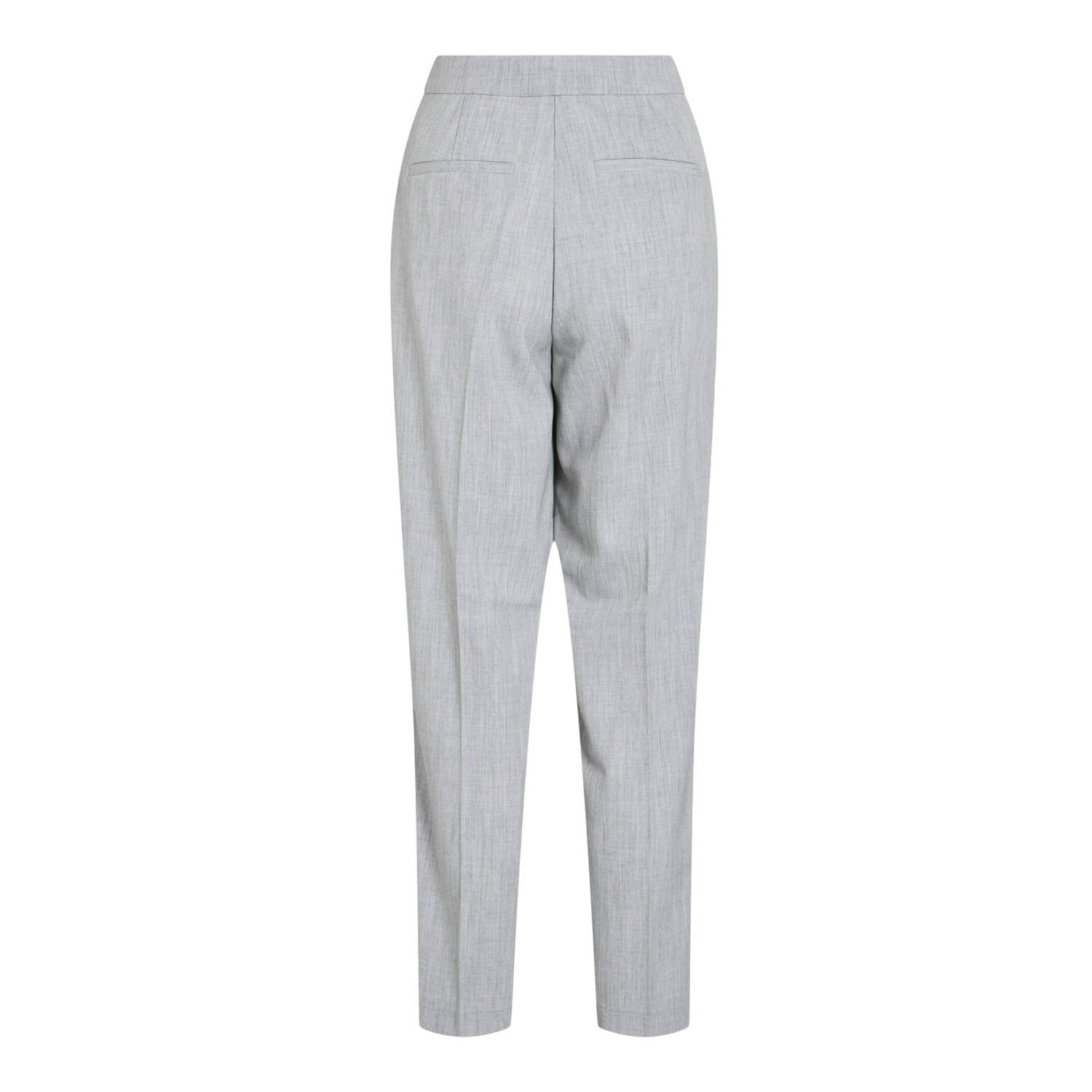 VILA tapered high waist broek grijs melange