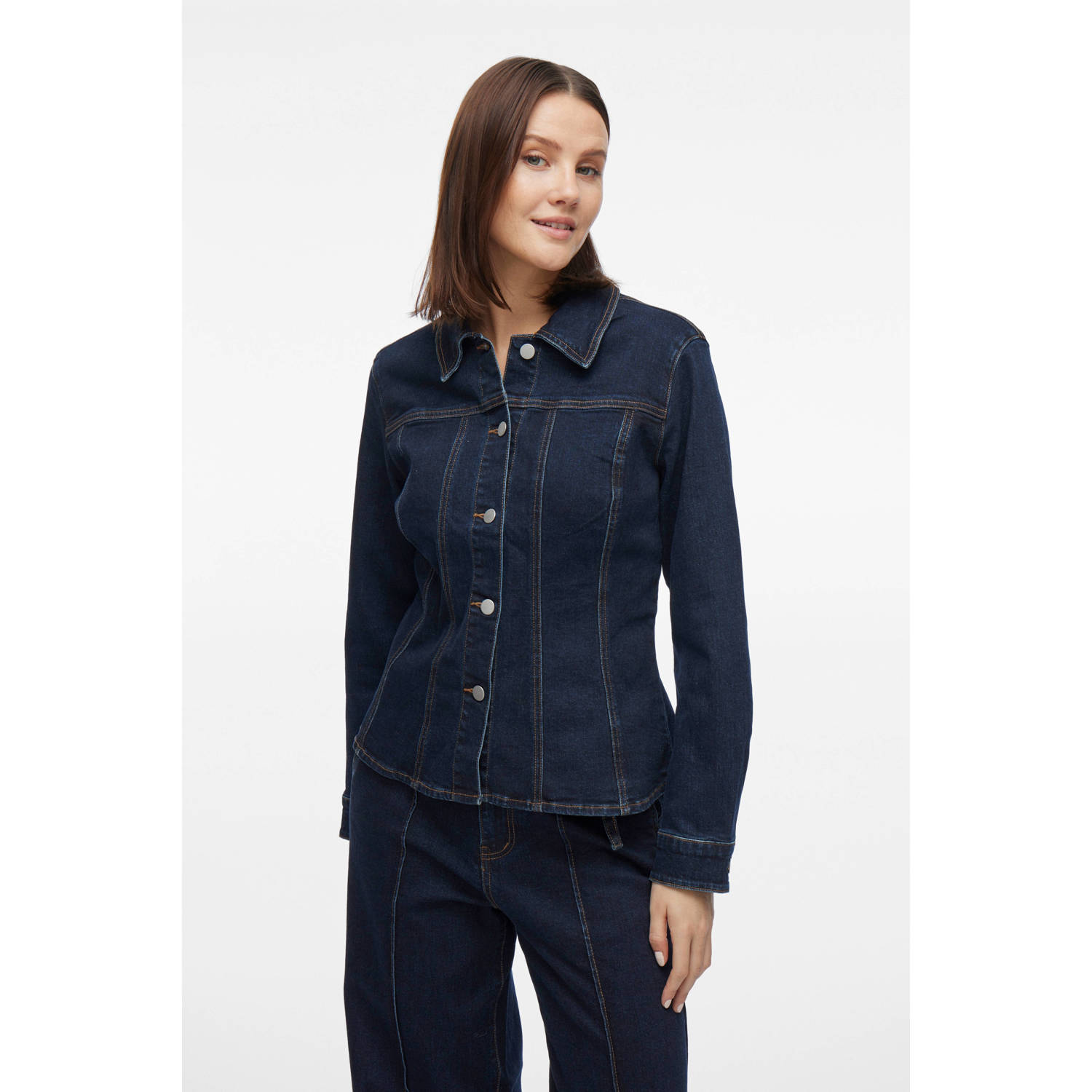 VILA spijkerjas dark blue denim
