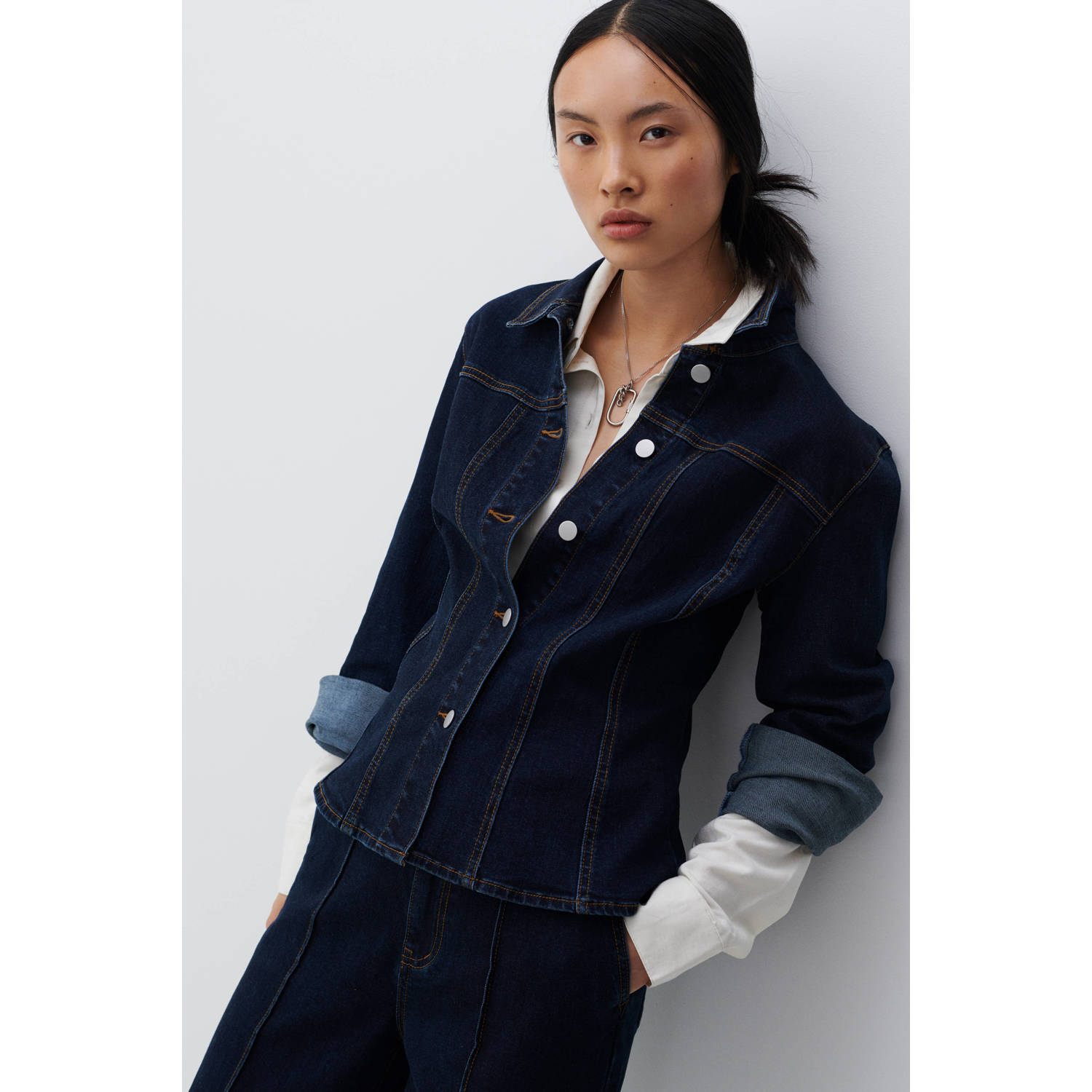 VILA spijkerjas dark blue denim