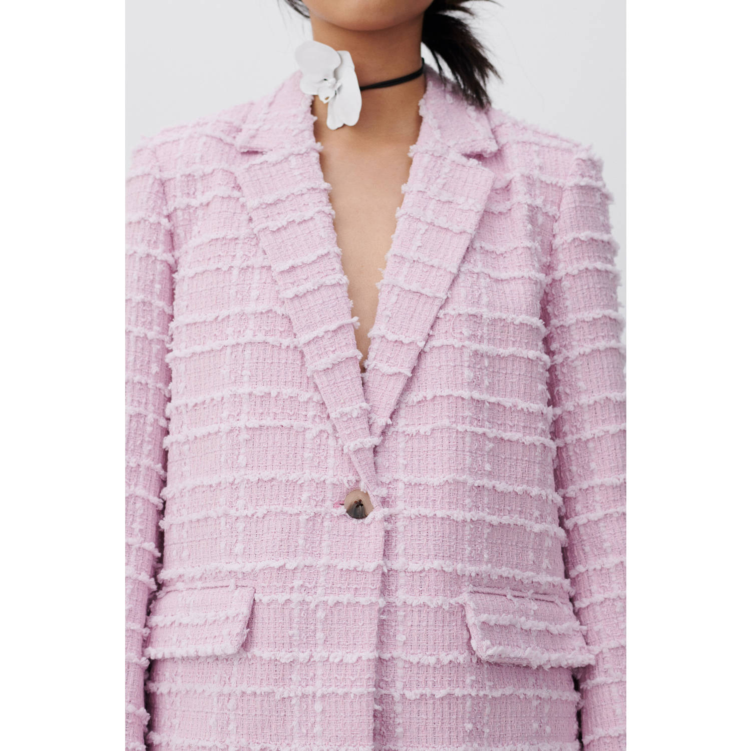 VILA regular blazer roze