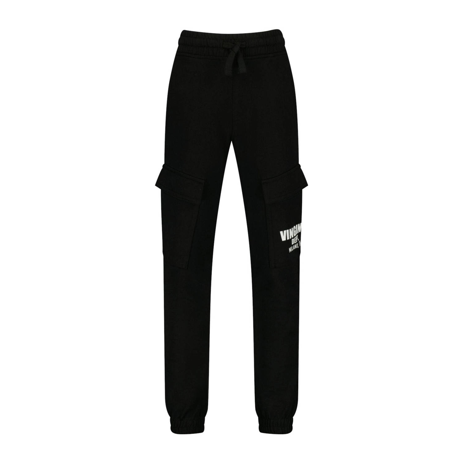 Vingino regular cargo broek zwart