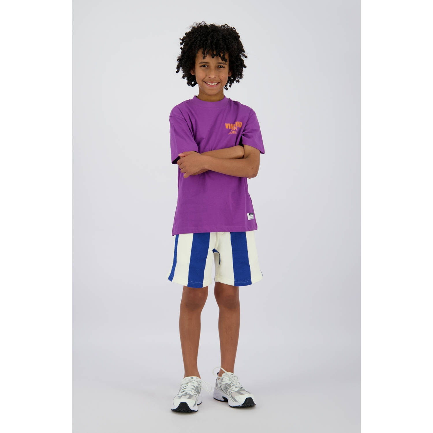 VINGINO Jongens Polo's & T-shirts Basic-oversized Paars
