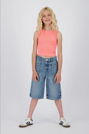 mouwloze top roze