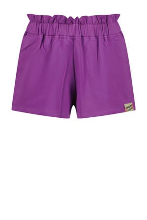 relaxed paperbag short paars