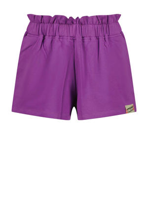 relaxed paperbag short paars