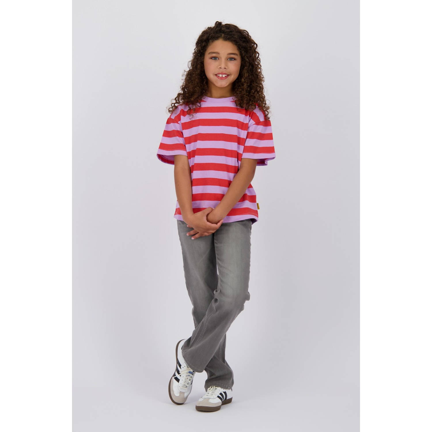 VINGINO Meisjes Tops & T-shirts Basic-tee Stripe Rood