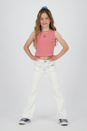 mouwloze top rood