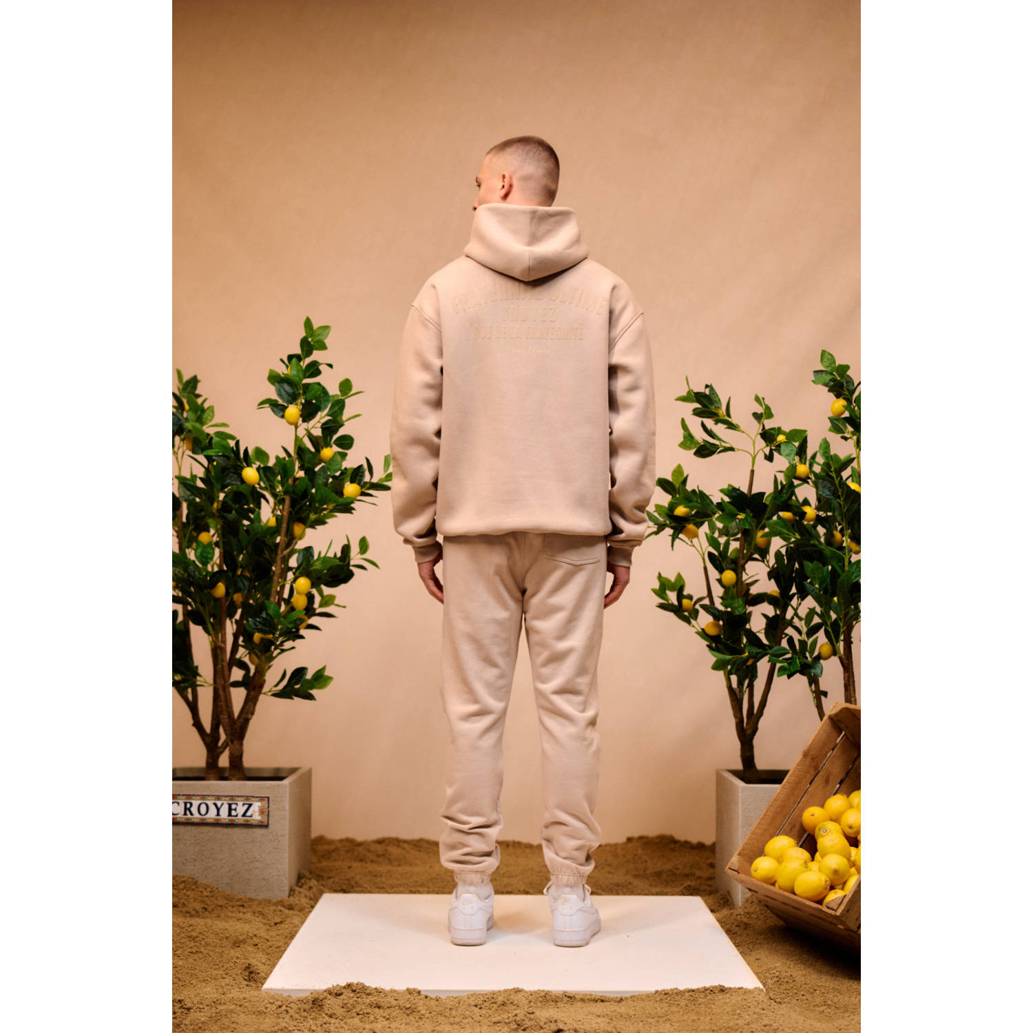Croyez regular joggingbroek beige