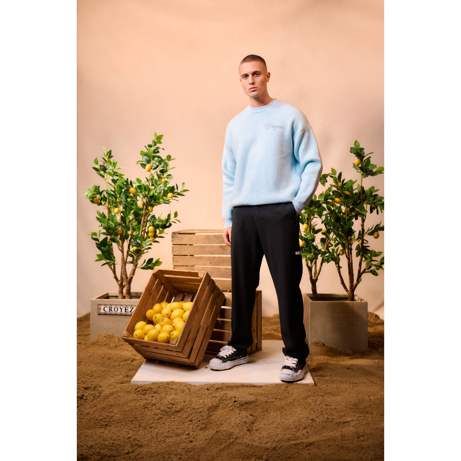 Croyez regular cargo broek zwart
