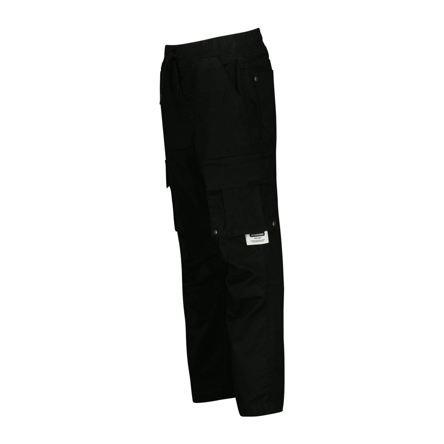 Vingino loose fit cargo jeans zwart