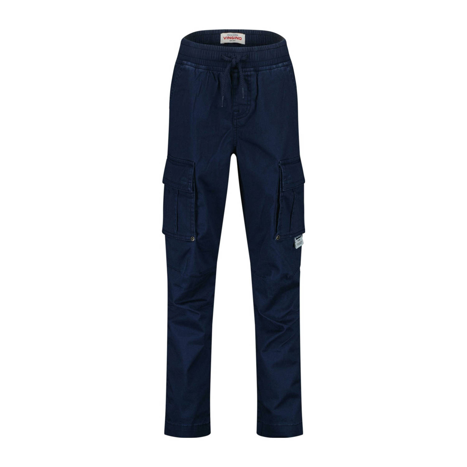 Vingino loose fit cargo jeans donkerblauw