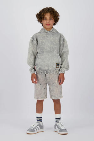 regular short grey denim
